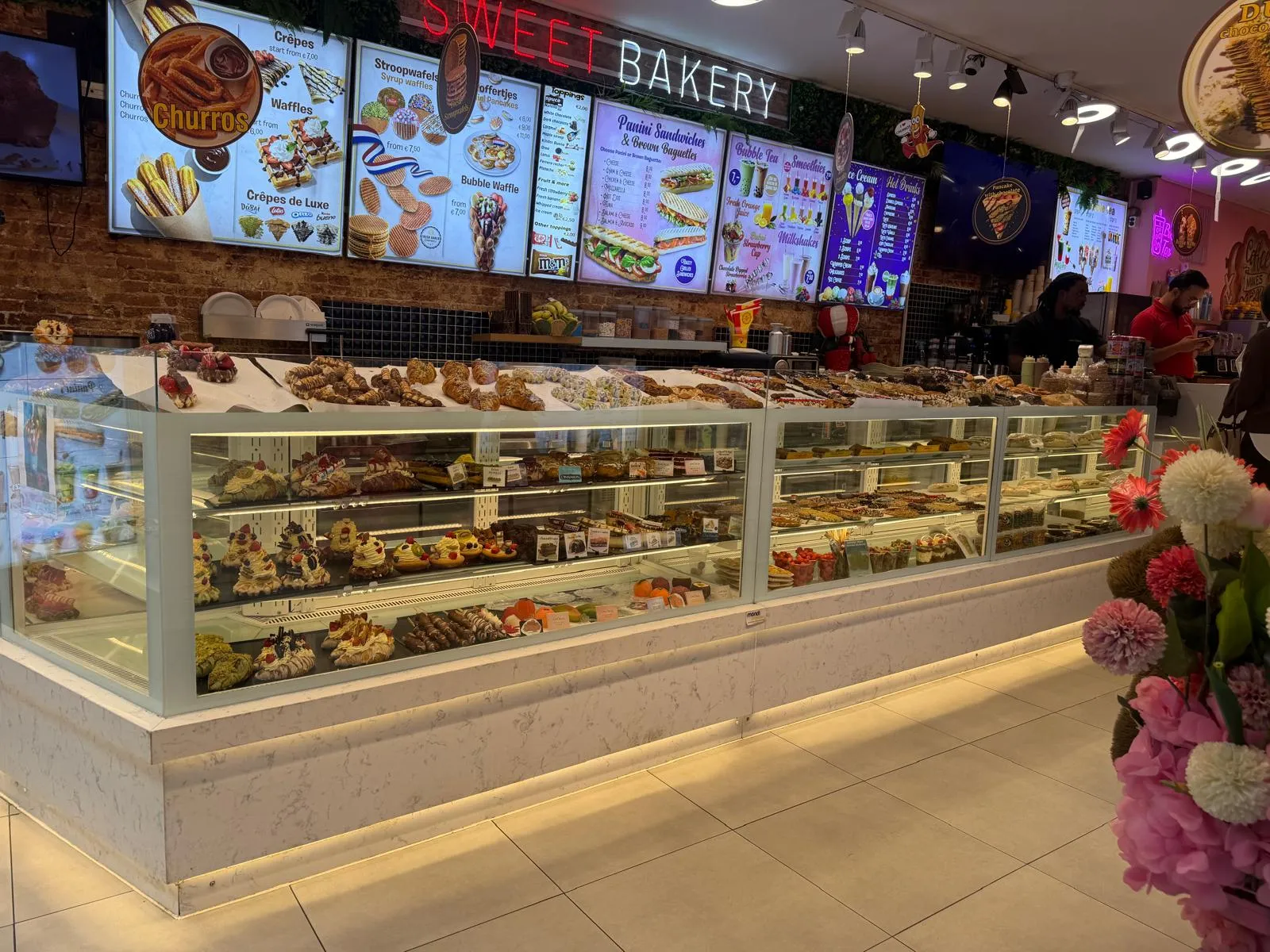 The Sweet Bakery counter on the Nieuwendijk, Amsterdam